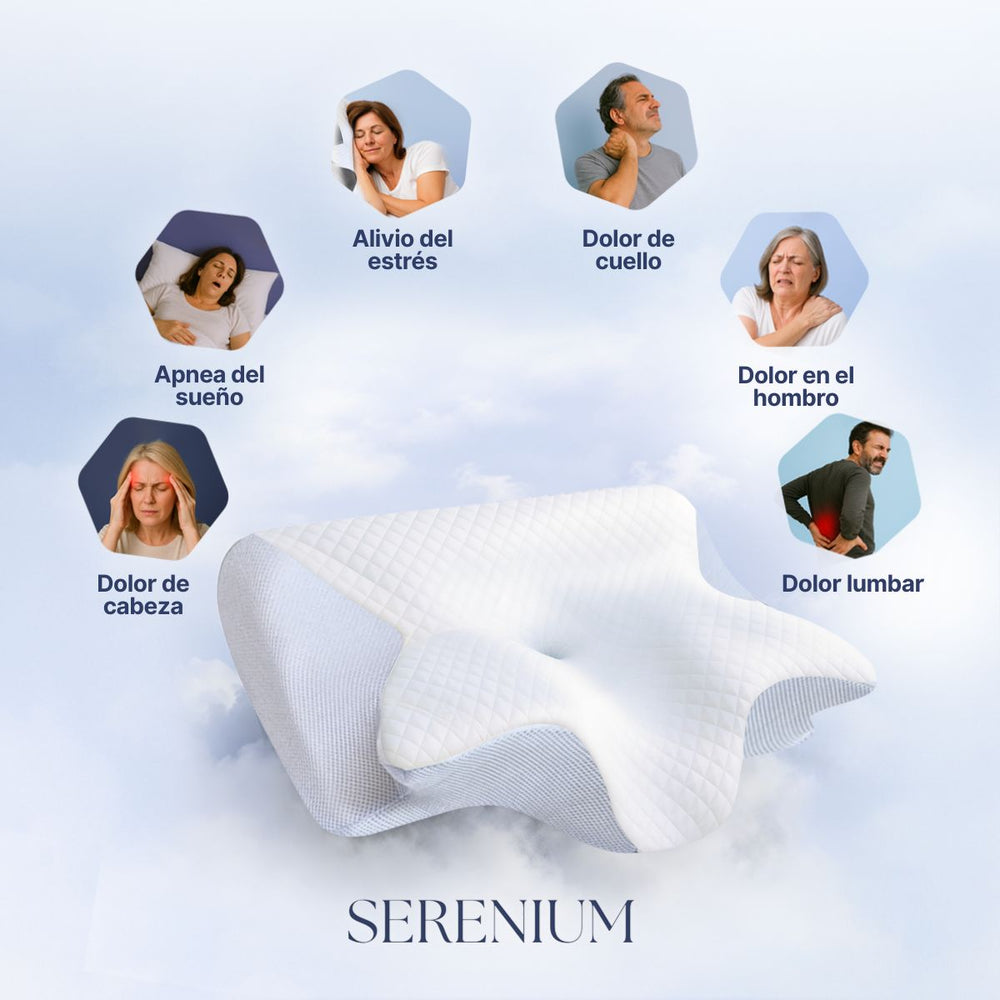 Cuscino Ortopedico Cervicale Qosneoun Serenium Orthosleep – Memory Foam Inodore, Con Federa Lavabile